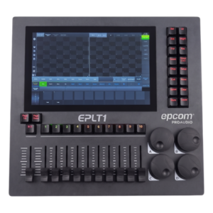 EPCOM PROAUDIO EPLT1 – Consola de Iluminación DMX / 8 Universos / Pantalla Multitáctil 10.1" / 10 Faders + 40 Ruedas / Wi-Fi / Flight Case