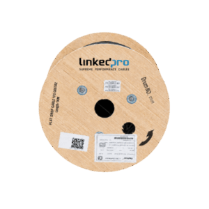 LINKEDPRO LP-FIG8/1KM – Cable de Fibra Óptica Drop Aéreo / Monomodo G.657A2 / 1 Hilo / Mensajero de Acero 1.0 mm / LSZH / 1 km (3280.8 ft)