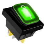 ACCESSPRO APB-03121-G – Interruptor Industrial / LED Verde / IP65 / NO-COM-NC / -40°C a 125°C / 30A / 38 x 28 x 29.5 mm