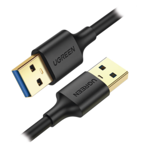 UGREEN 10371 – Cable USB-A 3.0 / 5 Gbps / 2 m (6.6 ft) / Macho a Macho / Blindaje Múltiple / Plug & Play