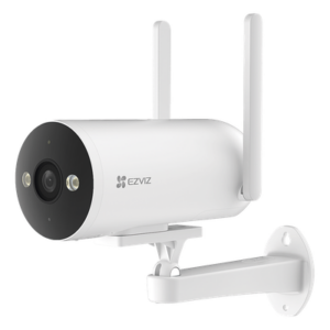 EZVIZ CS-H5/3MP/4G – Cámara Bala IP / 3 Megapixel (2K) / 4G LTE / Visión Nocturna a Color 0.01 lux / Defensa Activa con Sirena y Luz Estroboscópica / Audio Bidireccional / IP67 / IR 30 m (98.4 ft)