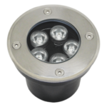 JWJ JLEP-12B – Luminario Empotrar en Piso / IP66 Exterior / Multivoltaje 110-240V~ / 6500K / Ángulo 36° / Aluminio y Vidrio Templado / 12W