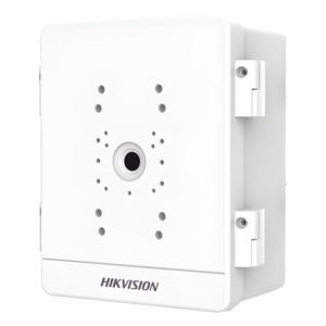 HIKVISION DS-SBOX-03 – Caja de Seguridad para Videovigilancia / Exterior IP66 / IK10 / 3 Dispositivos / Montaje en Pared o Poste / Polímero Ignífugo UL94-V0