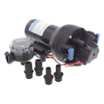 JABSCO P501J-118S-3A – Bomba de Diafragma de Presión / 12 Vcd / 5 GPM (18.9 l/min) / 60 psi (4.8 bar) / Autocebante 2.4 m (7.9 ft) / IPX6