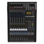 HIKVISION DS-QAPMCR8-A – Consola de Mezcla Analógica / 8 Canales / 6 Entradas Mic/Línea / 12 Salidas / DSP 14 Efectos / Bluetooth / USB Media / Rack