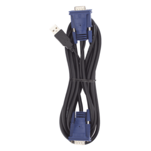 PLANET KVM-KC1-3 – Cable KVM USB / 3 m (9.84 ft) / VGA Coaxial Blindado / Calibre 28 / Núcleos de Ferrita / Doble Sellado