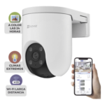 EZVIZ CSH8C/3MP – Cámara PT IP / 3 Megapixel (2K) / Wi-Fi 2.4 GHz / Ethernet RJ45 / Visión Nocturna Color / Audio Bidireccional / Defensa Activa / IP65