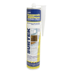 SURTEK SYS113470 – Adhesivo de construcción / 300 ml / 45 kg/cm² resistencia al despegue / Secado 24 horas / Sin perforaciones