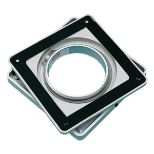 HOFFMAN ASWV44 – Base Giratoria para Pedestal HMI / Rotación 350° / 4 x 4 in / Carga 45.4 kg (100 lb) / Perfil 27 mm / Apertura Central para Cableado