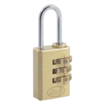 LOCK SYS-10CA – Candado de Combinación / Cuerpo Latón 20 mm / Gancho 3 mm / 3 Pasos de Seguridad / Nivel 3 / Discos Programables