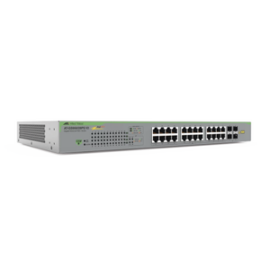 ALLIED TELESIS AT-GS950/28PS-V2-10 – Switch PoE+ WebSmart / 24 puertos RJ45 Gigabit + 4 SFP / 56 Gbps / 185 W PoE+ / SNMP v1/v2c/v3