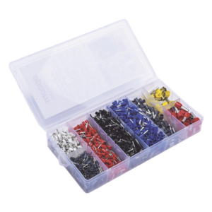 EPCOM POWERLINE EP-TK-1200 – Juego de Terminales Ferrul / 1200 Piezas / 0.5 a 10 mm² / Cobre/Latón Estañado / Polipropileno / Bajo Voltaje