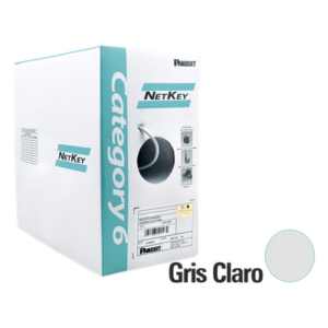 PANDUIT NUR6C04IG-C – Bobina UTP Cat 6 / 305m (1000ft) / 24 AWG Cobre / CMR Riser / 250 MHz / 4 Pares / Gris Claro