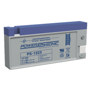 POWER SONIC PS-1223-PC – Batería de respaldo / 12V / 2.1Ah / AGM-VRLA / Terminales PC / 5 años vida útil / UL reconocida