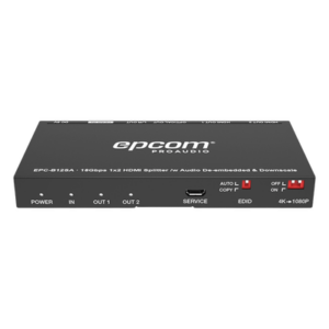 EPCOM PROAUDIO EPC-B12SA – Splitter HDMI / 1x2 Distribución Simultánea / 4K@60Hz 4:4:4 HDR / Extractor de Audio Óptico y Analógico / Down-Scaler 4K a 1080p / 18 Gbps / HDMI 2.0b