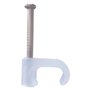 THORSMAN TC-4X6 – Grapa para cable plano / 4mm / Polipropileno transparente / 100 piezas / Clavo 20mm x 1.2mm / -10°C a +120°C