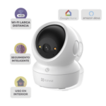 EZVIZ CS-H6C-G1/8MP – Cámara PT IP / 4K 8 Megapixel / Wi-Fi Dual 2.4/5 GHz / Visión Nocturna Color 10 m (32.8 ft) / Audio Bidireccional / Seguimiento Automático