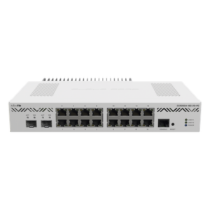 MIKROTIK CCR2004-16G-2S+PC – Router Cloud Core / 16 Puertos Gigabit / 2 SFP+ 10G / CPU 4 Núcleos 1.2 GHz / Enfriamiento Pasivo