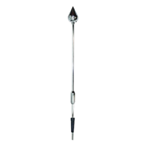 TOTAL GROUND TG-PE15-ALU – Punta Pararrayo Piezoeléctrica / Avance de Cebado 60 m (196.9 ft) / Aluminio Resistente / Efecto Venturi Optimizado / Aplicaciones Industriales e Inflamables