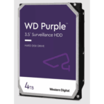 Western Digital (WD) WD44PURZ – Disco Duro Surveillance / 4 TB / SATA 6 Gb/s / 3.5" / AllFrame / 180 TB Workload Anual / 64 Cámaras HD / 16 Bays