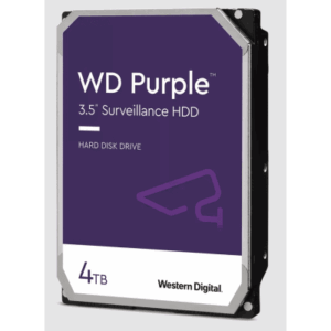 Western Digital (WD) WD44PURZ – Disco Duro Surveillance / 4 TB / SATA 6 Gb/s / 3.5" / AllFrame / 180 TB Workload Anual / 64 Cámaras HD / 16 Bays