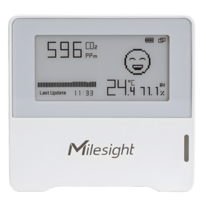 MILESIGHT AM103L915M – Sensor Ambiental LoRaWAN / CO2 + Temperatura + Humedad / Indicador Tipo Semáforo / Batería 3 Años / Compacto Sin Pantalla