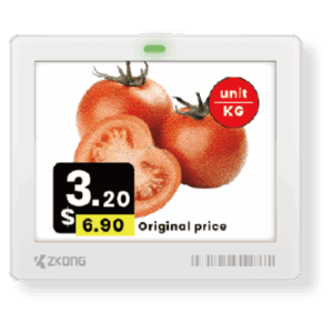 ZKONG ZKC42B – Etiqueta Electrónica de Estante ESL / Pantalla EPD 4.2 Pulgadas / 400x300 Píxeles / 4 Colores / BLE 5.1 AES-128 / Autonomía 5 Años / NFC Opcional
