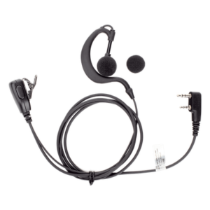 TXPRO TXEHK – Micrófono-Audífono Profesional / Gancho Ajustable Tipo G / PTT de Solapa / Compatible Kenwood y TXPRO / Cable Kevlar Reforzado