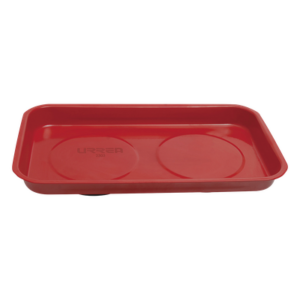 SURTEK SYS-2303 – Charola magnética rectangular / Acero inoxidable calibre 25 / 9.4 x 5.5 in (24 x 14 cm) / Base de hule resistente a aceite y gasolina