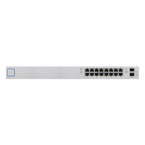 UBIQUITI US-16-150W – Switch UniFi administrable de 18 puertos (16 Gibabit PoE+ 802.3at/af y pasivo 24V + 2 SFP) 150 Watts