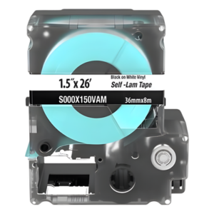 PANDUIT S000X150VAM – Casete de Etiquetas Autolaminadas / 25.4 mm (1 Pulgada) de Ancho / 7.9 m (26 Pies) de Largo / Para Cables Cat. 5e/6 / Color Blanco