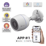 EZVIZ CS-H3C – Cámara Bala IP / 2 Megapixel / Wi-Fi 2.4 GHz / Lente 4 mm 82° / IP67 / Micro SD 512 GB / Audio Integrado