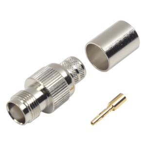 RF INDUSTRIES,LTD RFT-1216-I – Conector TNC Hembra / Anillo Plegable / Bronce Niquelado / Contacto Oro / Teflón / 9913, 7810A, 8214, CNT-400, RG8/U-SYS, RFLASH-1113