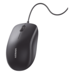UGREEN 90789 – Mouse Óptico USB / 1200 DPI / Cable 1.5 m (4.9 ft) / 3 Botones / Diseño Ergonómico / Silencioso / Multiplataforma