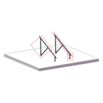 EPCOM POWERLINE LEGSGM012X2ST – Kit de Patas para Montaje / Tubos 38x45 y 38x60 mm / Viga Principal 3560 mm (11.7 ft) / Acero Galvanizado / Diseño Modular