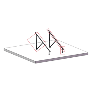 EPCOM POWERLINE LEGSGM012X2ST – Kit de Patas para Montaje / Tubos 38x45 y 38x60 mm / Viga Principal 3560 mm (11.7 ft) / Acero Galvanizado / Diseño Modular