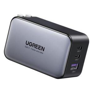 UGREEN 10334 – Cargador de Pared / 65 W / 3 Puertos / 2 USB-C + 1 USB-A / GaN II / PD 3.0 / QC 4.0+ / Enchufe Plegable