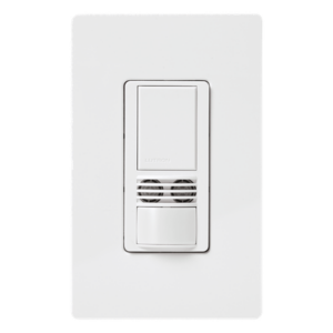 LUTRON ELECTRONICS MS-A102-WH – Apagador con sensor de ocupación / doble tecnología PIR + ultrasónica / 1 circuito / 6 A / sin neutro / 120-277 V / blanco