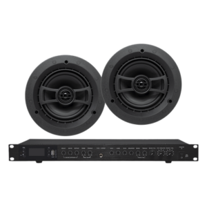EPCOM PROAUDIO EP2060W/2CS – Amplificador de Audio / 2 x 60W / 4-8Ω / Bluetooth USB SD FM / 3 Mic 1/4" / Efectos Delay Echo Repeat / 2 Bocinas SP6 2 Vías