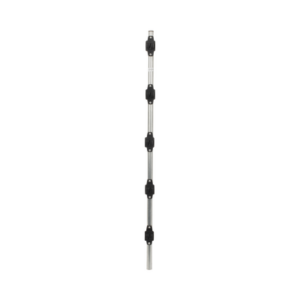 SFIRE SF-POST-5-R1 – Poste de Paso para Cercas Eléctricas / Tubo Redondo 25 mm (1 in) / Longitud 1 m (39.4 in) / 5 Aisladores Integrados / Acero Galvanizado en Caliente
