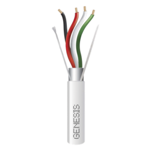 GENESIS 2204-1101 – Cable para Alarma / 4x22 AWG / Blindado / Riser / 305 m (1000 ft) / Resistente a Luz Solar