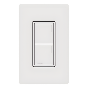 LUTRON RADIORA 3 RRSTW2BSW – Teclado de Escenas / 2 Botones Programables / Barra Luminosa Localizadora / Control de Luces, Cortinas y Audio / Acabado Nieve Satinado