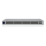 UBIQUITI USW-48 – Switch Administrable Layer 2 / 48 Puertos GbE / 4 Puertos SFP 1 Gbps / Fanless / 104 Gbps / Pantalla Táctil 1.3'