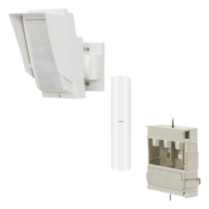 OPTEX HX80NRAMWHKV – Detector PIR Exterior / Tipo Cortina / 24 m (78.7 ft) / Inalámbrico / Antimáscara / 180° Ajustable