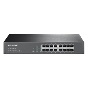 TP-LINK TL-SF1016DS – Switch / 16 Puertos / 10/100 Mbps / Escritorio y Rack / 13 Pulgadas / Sin Ventilador