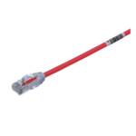 PANDUIT UTP28X15RD – Cable de Parcheo UTP / Cat6A / 28AWG Diámetro Reducido / CM-LSZH / 4.57 m (15 ft) / Rojo