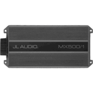 JL AUDIO 10-03325-00 – Amplificador Monobloque para Aplicaciones Náuticas y Deportes de Motor / 500 W RMS a 2 Ω / Clase D / IPX7 / Dimensiones 45 mm (1.77 in) x 237 mm (9.33 in) x 115 mm (4.50 in) / Peso 1.44 kg (3.18 lb) / Voltaje 11-15 VDC / Filtro Paso Bajo 24 d