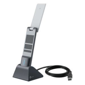 TP-LINK ARCHER-TX50UH – Adaptador USB Wireless Wi-Fi 6 / AX3000 (2402 Mbps + 574 Mbps) / Antenas de Alta Ganancia / USB 3.0 / Baja Latencia Gaming / WPA3 / Cuna Desmontable con Cable 1.2 m (3.9 ft)
