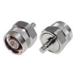RF INDUSTRIES,LTD RQA-5478 – Adaptador RF de Bajo PIM / N Macho a QMA Hembra / 0-6 GHz / 50 Ohm / VSWR ≤1.25 / Bronce Blanco y Oro