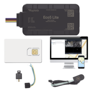 RUPTELA ECO5LITEKIT – Rastreador Vehicular y Monitoreo de Flota / BLE 5.0 y GNSS / LTE CAT1 y LTE-M con Respaldo 2G / GNSS U-blox / IP54 / -20 °C a +40 °C / Acelerómetro de 3 Ejes / Suministro 9-32 V / Batería Interna